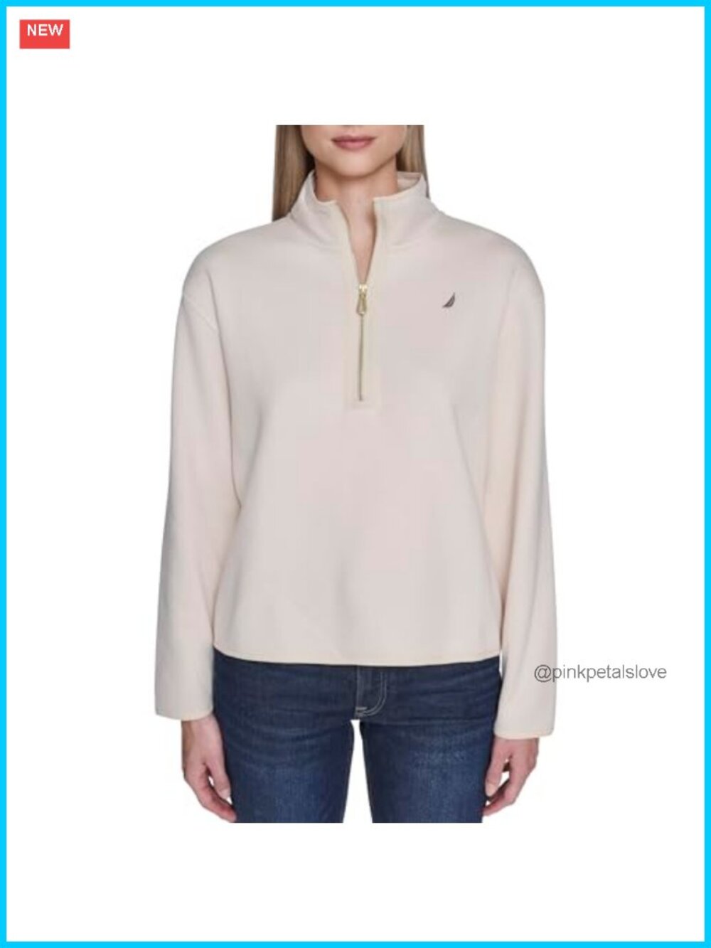 Women's Mockneck Quarter Zip Fleece Pullover Jacket
